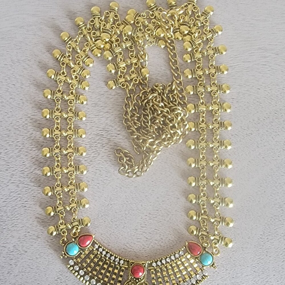 Chunky Gold Tone Boho Belt - Picture 5 of 6